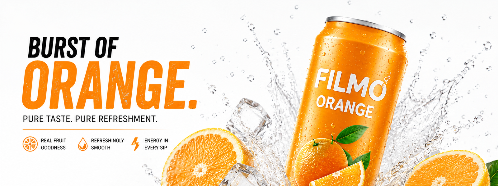FILMO Orange with a burst of orange splash